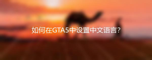 如何在GTA5中设置中文语言？