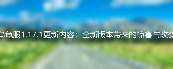 乌龟服1.17.1更新内容：全新版本带来的惊喜与改变