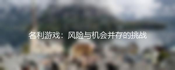 名利游戏：风险与机会并存的挑战