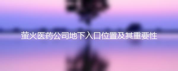 萤火医药公司地下入口位置及其重要性