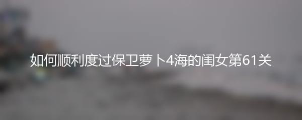如何顺利度过保卫萝卜4海的闺女第61关