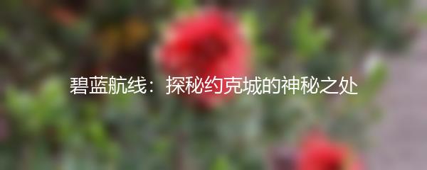 碧蓝航线：探秘约克城的神秘之处