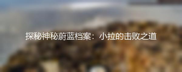 探秘神秘蔚蓝档案：小拉的击败之道