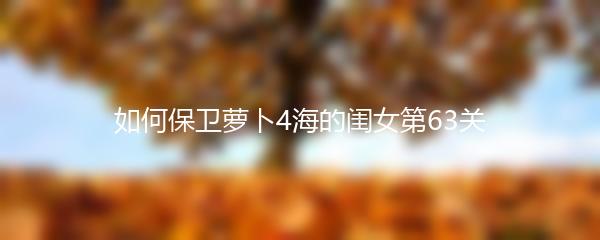 如何保卫萝卜4海的闺女第63关