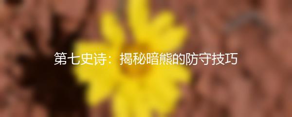 第七史诗：揭秘暗熊的防守技巧