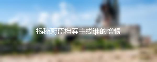 揭秘蔚蓝档案主线谁的憎恨