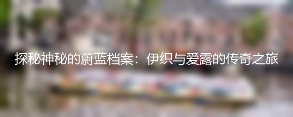 探秘神秘的蔚蓝档案：伊织与爱露的传奇之旅