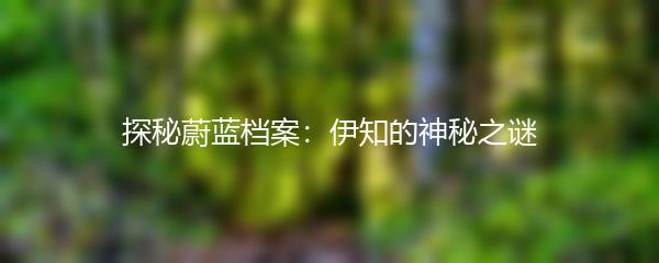 探秘蔚蓝档案：伊知的神秘之谜