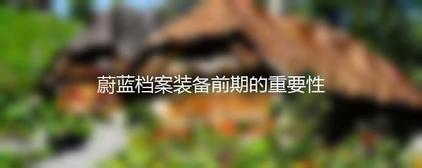 蔚蓝档案装备前期的重要性