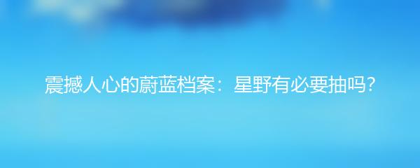 震撼人心的蔚蓝档案：星野有必要抽吗？
