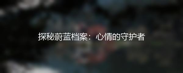 探秘蔚蓝档案：心情的守护者