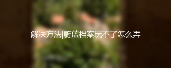 解决方法|蔚蓝档案玩不了怎么弄