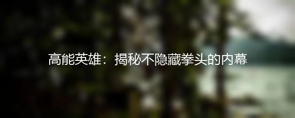 高能英雄：揭秘不隐藏拳头的内幕
