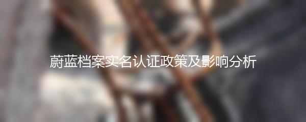 蔚蓝档案实名认证政策及影响分析