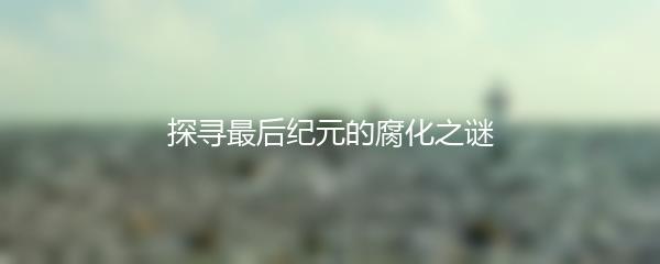 探寻最后纪元的腐化之谜