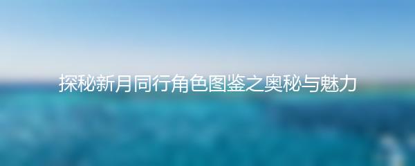 探秘新月同行角色图鉴之奥秘与魅力