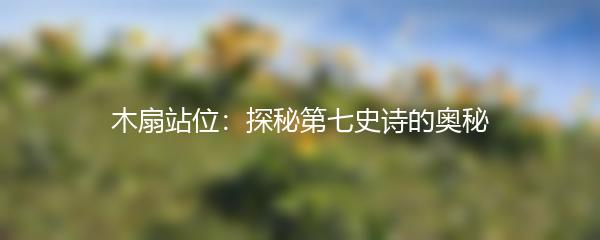 木扇站位：探秘第七史诗的奥秘