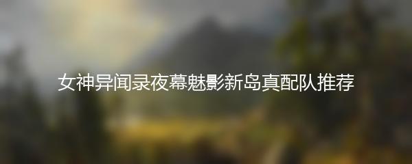 女神异闻录夜幕魅影新岛真配队推荐