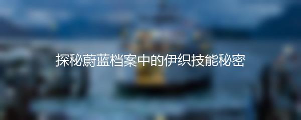 探秘蔚蓝档案中的伊织技能秘密