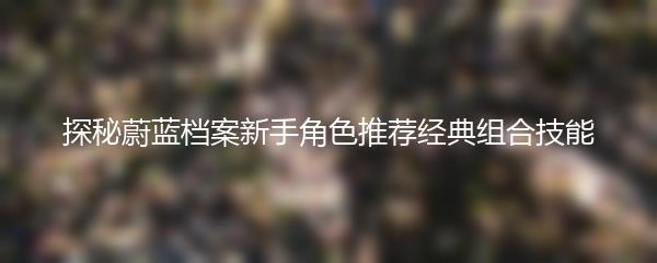 探秘蔚蓝档案新手角色推荐经典组合技能