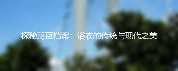 探秘蔚蓝档案：浴衣的传统与现代之美