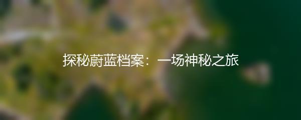 探秘蔚蓝档案：一场神秘之旅