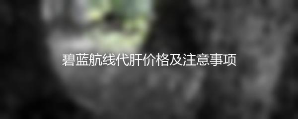 碧蓝航线代肝价格及注意事项
