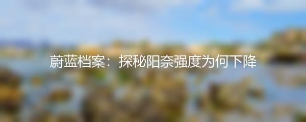 蔚蓝档案：探秘阳奈强度为何下降