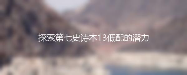 探索第七史诗木13低配的潜力