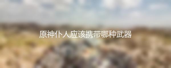 原神仆人应该携带哪种武器