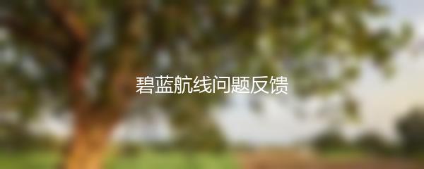 碧蓝航线问题反馈