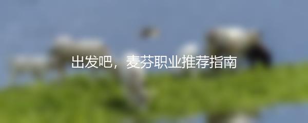出发吧，麦芬职业推荐指南