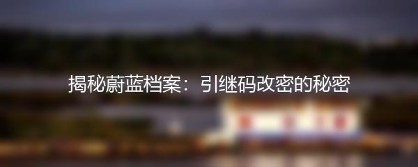揭秘蔚蓝档案：引继码改密的秘密