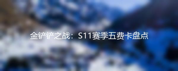 金铲铲之战：S11赛季五费卡盘点