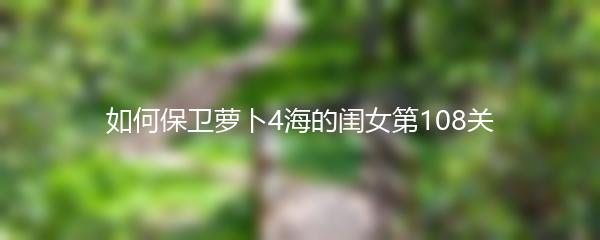 如何保卫萝卜4海的闺女第108关