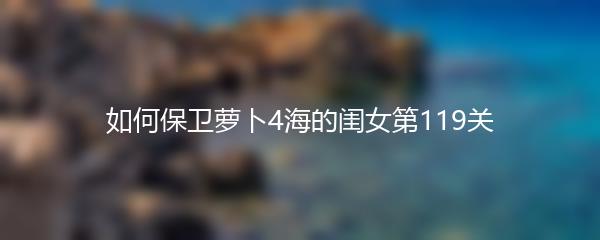 如何保卫萝卜4海的闺女第119关