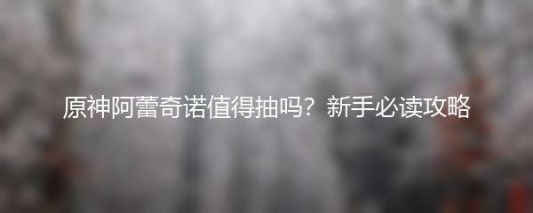 原神阿蕾奇诺值得抽吗？新手必读攻略