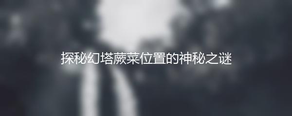 探秘幻塔蕨菜位置的神秘之谜