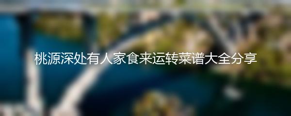 桃源深处有人家食来运转菜谱大全分享