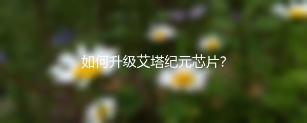 如何升级艾塔纪元芯片？