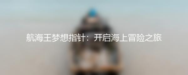 航海王梦想指针：开启海上冒险之旅