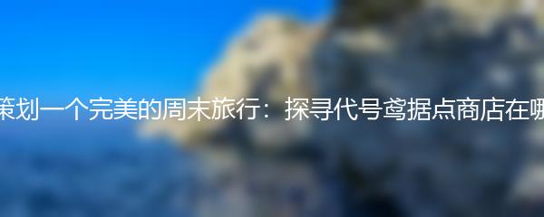 策划一个完美的周末旅行：探寻代号鸢据点商店在哪