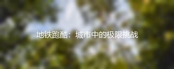 地铁跑酷：城市中的极限挑战