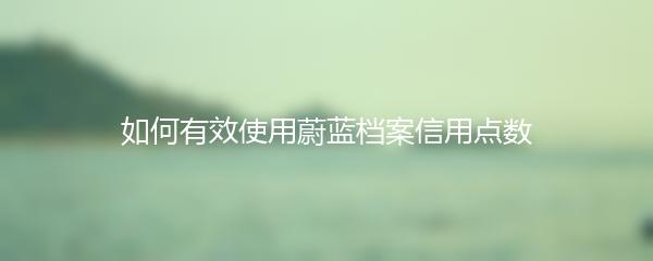 如何有效使用蔚蓝档案信用点数