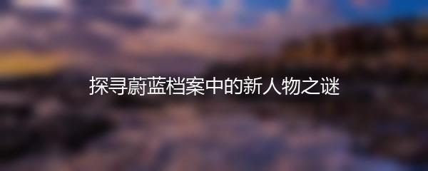探寻蔚蓝档案中的新人物之谜