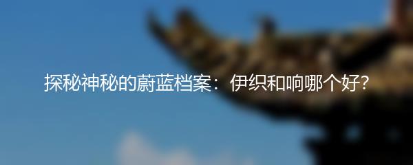 探秘神秘的蔚蓝档案：伊织和响哪个好？