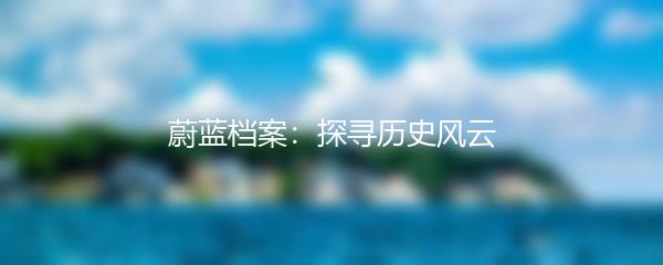 蔚蓝档案：探寻历史风云