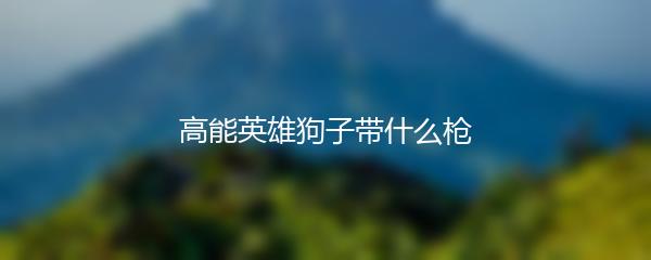 高能英雄狗子带什么枪