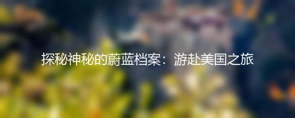 探秘神秘的蔚蓝档案：游赴美国之旅