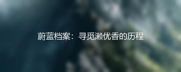 蔚蓝档案：寻觅濑优香的历程